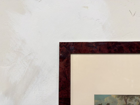 Antique English print in walnut frame – Art, Glass, Paper (photo 2 of 5)