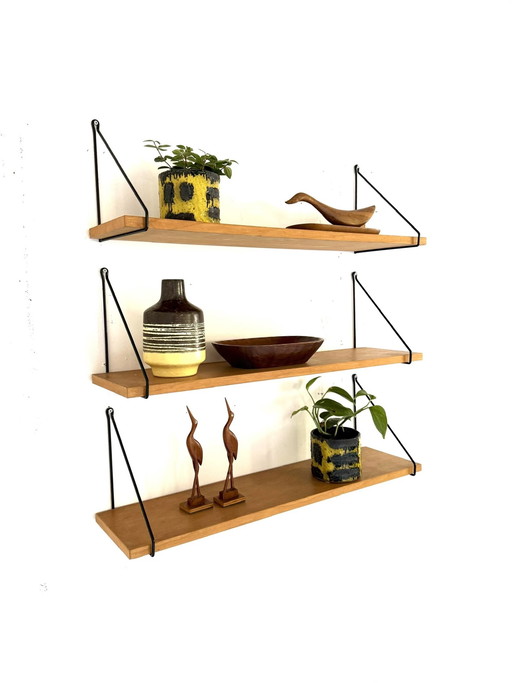 Vintage beech wood wall rack, WHB Germany ‘60