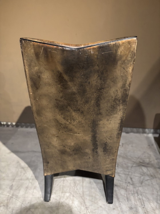 Image 1 of Sheepskin Art Deco Dining Chairs 6 pieces