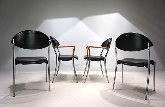 Image 1 of Set of four Coro dining chairs by Luigi Origlia, 1980