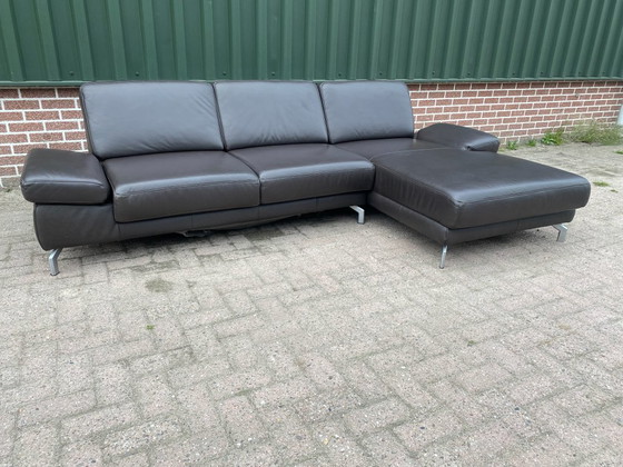 Image 1 of Henders and Hazel Napels hoekbank van bruin leer – Premium loungecomfort – Gratis levering