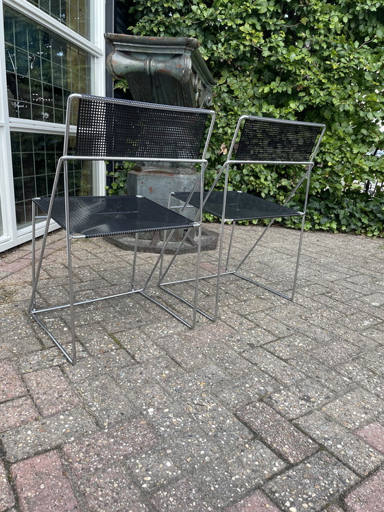 Image 1 of 2x X-line draadstoel, Nils Jorgen Haugesen