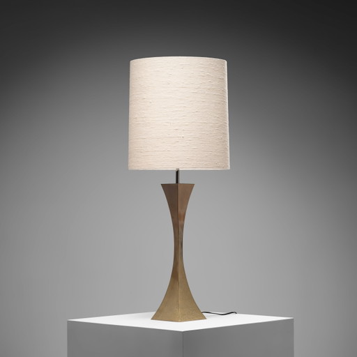 Vernickelte Messing Tischlampe von Grillo & Tonello für High Society, Italien, 1972