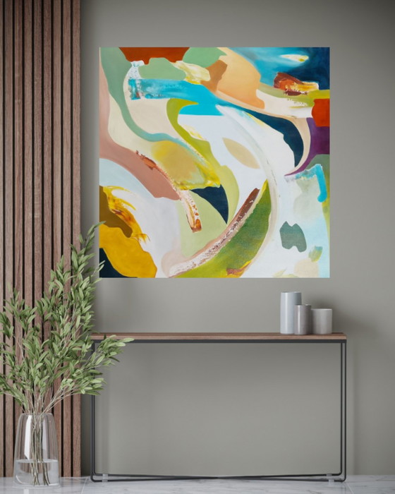 Acrylic painting #Wind 100x100cm – joart, Paintings & Drawings, Canvas (photo 3 of 15)