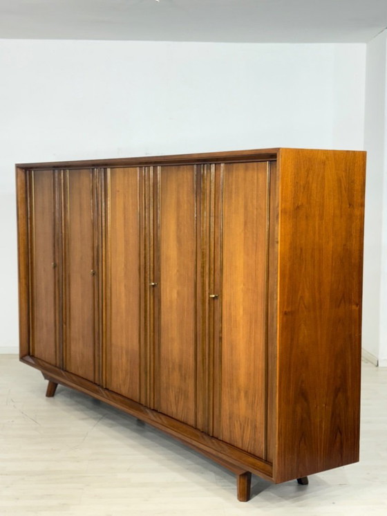 Image 1 of Prachtige vintage kast met vakken / archiefkast / dressoir / kantoorkast / kledingkast in mid-century modern stijl