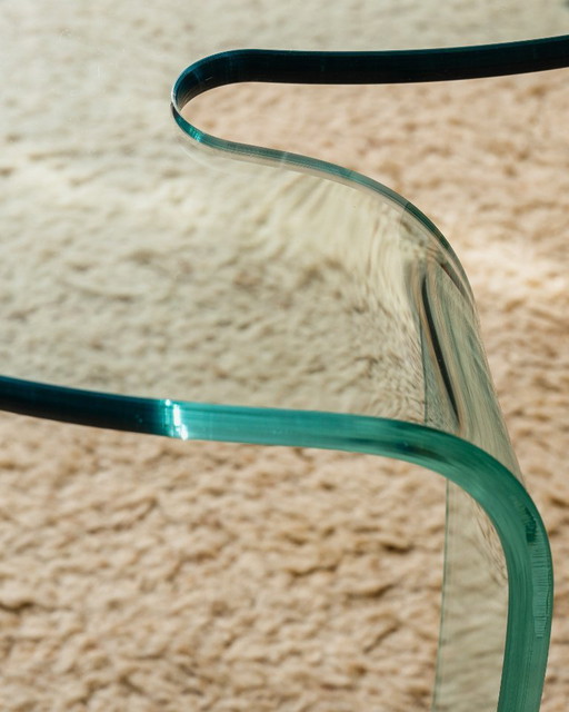 Glass table by FIAM Italia 1980s