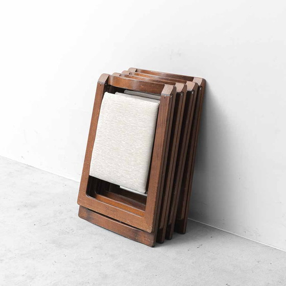 Set van 4 Trieste Klapstoelen van Jacober & Bazzani, Vintage Jaren 70 Moderne Antiek – Wood (photo 3 of 9)