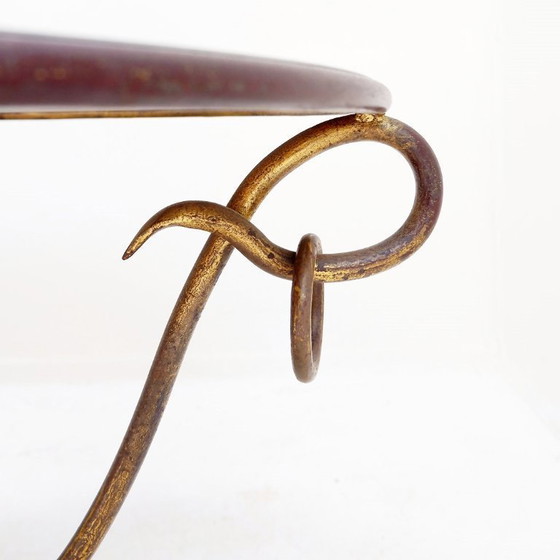Image 1 of Gilded Iron Coffee Table by René Drouet - 1940s