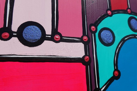 Image 1 of  Cubism A1353 - abstract painting on XXL canvas