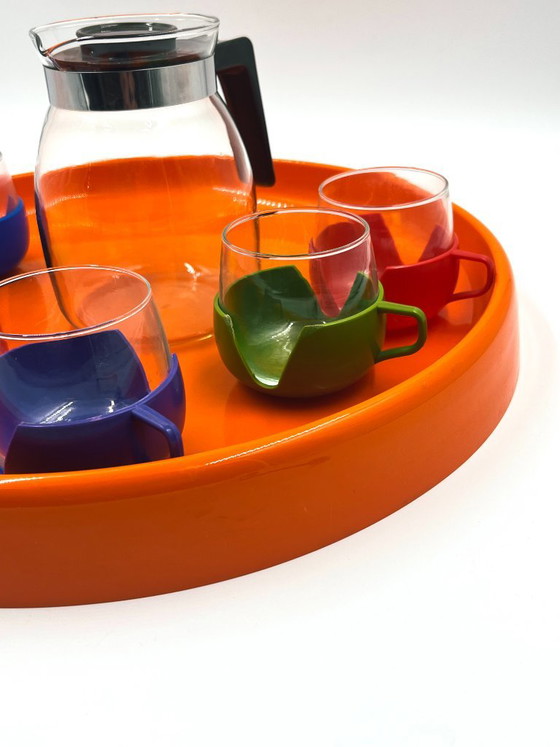Multicolor Space Age Coffee Service, Table accessories, Glass, Plastic, Orange, Pop Art (photo 12 of 13)