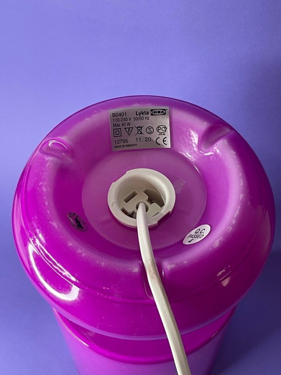 Image 1 of LYKTA Vintage Purple Table Lamp - Handmade - Classic Elegance
