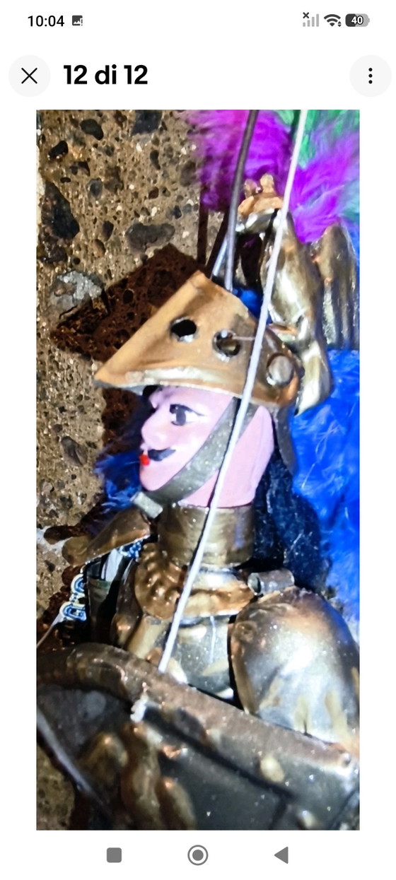 Orlando Sicilian Pupo Vintage 32cm – Decorative Objects, Metal, Textile (photo 13 of 13)