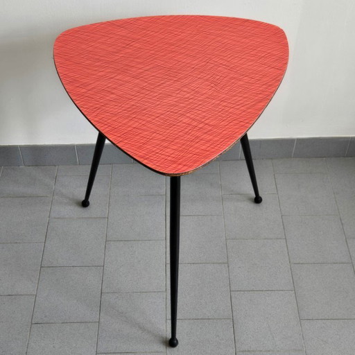 TABLE DE BISTROT BAR VINTAGE 1950 TRIPODE FORMICA & ACIER 50S ROCKABILLY ZAZOU