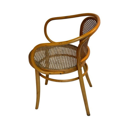 Ligna Drevounia (Thonet) - N° 210 - Chaise en bois courbé avec assise en osier / rotin