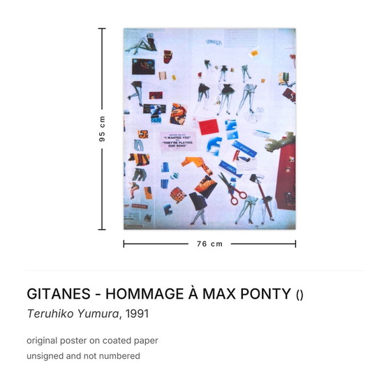 Image 1 of GITANES – HOMMAGE AN MAX PONTY Teruhiko Yumura Poster 1991