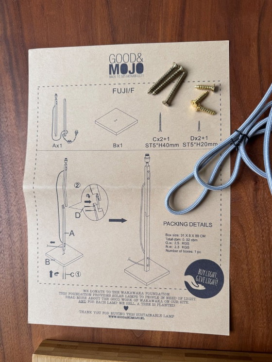 Image 1 of Good&Mojo Lampada da terra Fuji NUOVA (senza paralume)