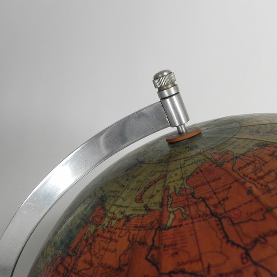 Image 1 of Rath Globe Made of Papier-Mache on Wooden Base, 1960s