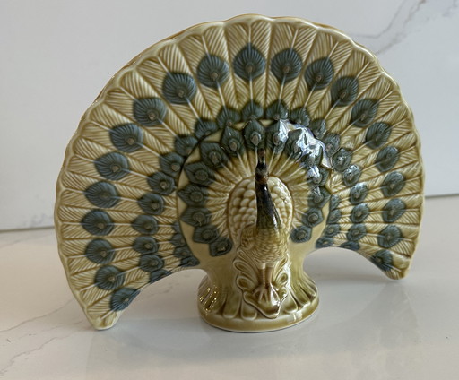 Rare Lladro Peacock Vase