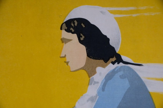 Spectacular and rare 1933 Terrot Cycles Dijon Vintage Poster – Lithographs & prints, Wood (photo 6 of 21)