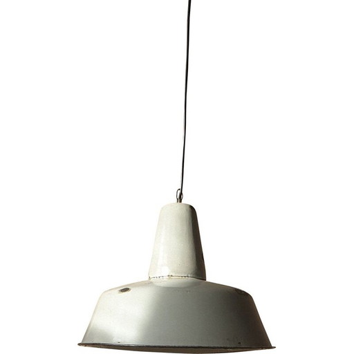 Lampada a sospensione vintage industriale di Wilkasy A23, anni '60