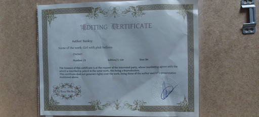 La chica del globo rojo - Banksy - Edición limitada Ars Longa Vita Brevis