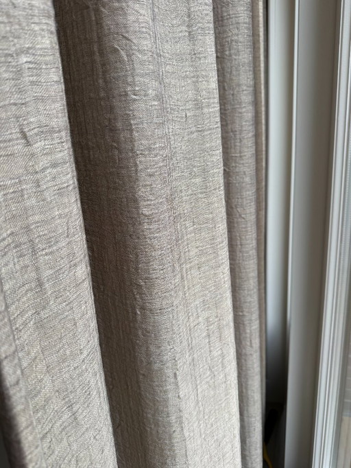 Ecru "in between" curtains – Zoffany fabric – airy and chic – 3.20 m high