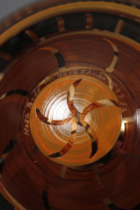 Image 1 of Cuenco escultura Monica Backström & Kosta Boda "Tonga" Suecia 1998