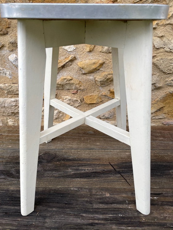 Image 1 of Vintage, Farmhouse, Tabouret en bois 1950's