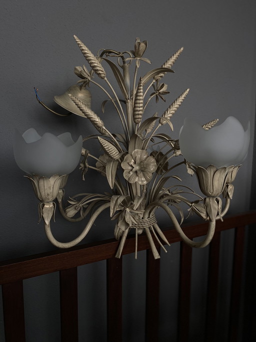 Hollywood Regency Coco Chanel chandelier sheaf of wheat