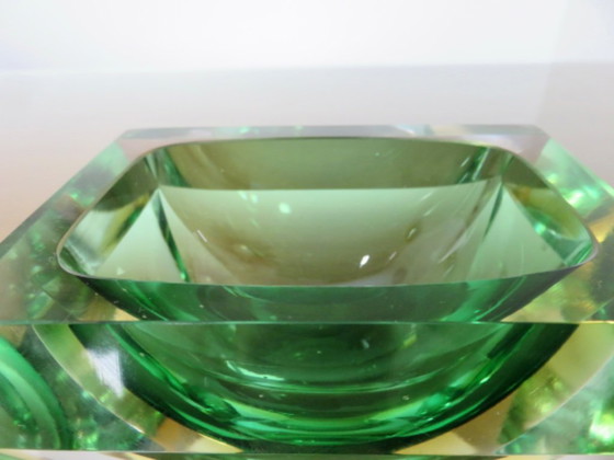 Image 1 of Cenicero de cristal Sommerso de Murano, por Flavio Poli, años 60