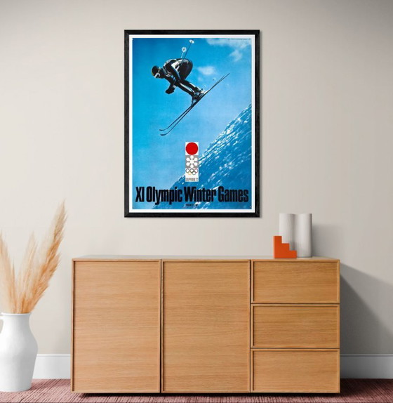 Image 1 of Yusaku Kamekura - Original XI Jeux Olympiques d'hiver, Sapporo '72 B1 Poster | 103 x 73cm | Japan Plakat