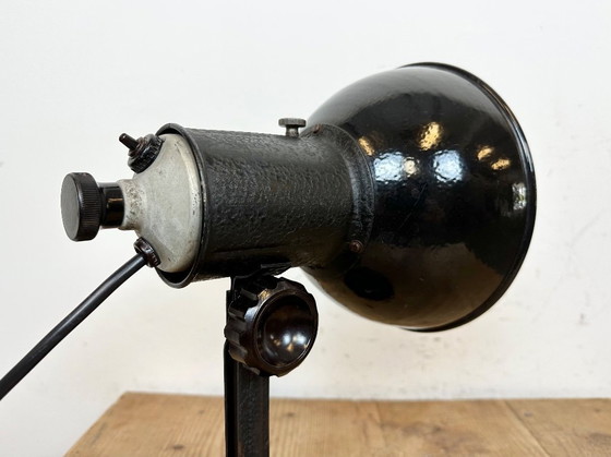 Image 1 of Vintage Black Enamel Table Photo Lamp, 1950s