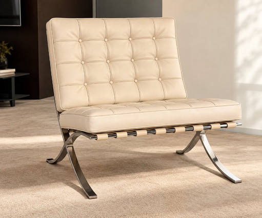 Original Knoll Barcelona Chair & Ottoman — Mies Van Der Rohe I