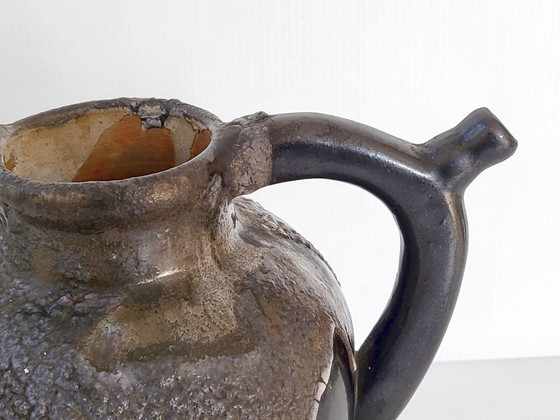 Image 1 of Französische Art-Déco-Vase von Léon Pointu, Steinzeug, Saint-Amand-en-Puisaye