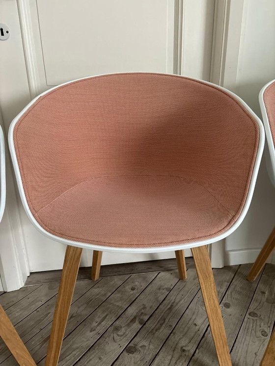 Image 1 of Set of 4 HAY AAC 22 Chairs with FRONT UPHOLSTERY