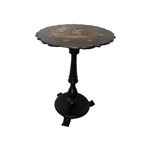 Ancienne table d'appoint victorienne à plateau basculant, vers 1880