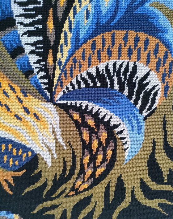 Image 1 of Wandteppich mit Hahnenmotiv „Aurora“, 1970er Jahre