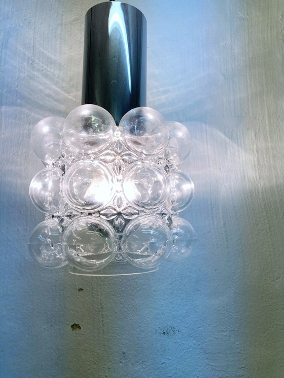 Image 1 of Lampada a sospensione Bubble Glass di Glashütte Limburg, design anni &#39;70 di Helena Tynell