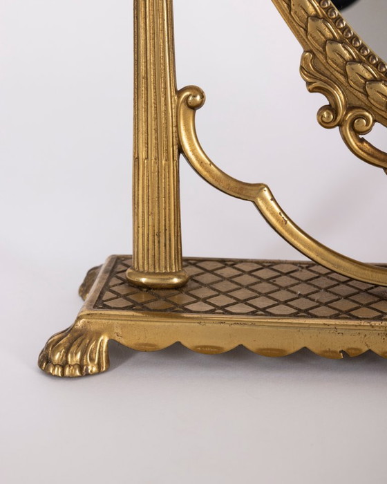 Vintage Italiaanse gedecoreerde messing tafelspiegel uit de jaren 60. – Brass (photo 9 of 15)