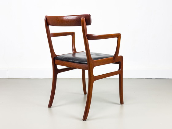 Image 1 of Rungstedlund fauteuil in teak en leer van Ole Wanscher voor P. Jeppesen, 1960S