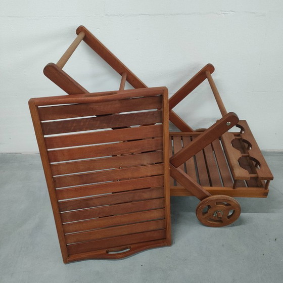 Image 1 of Woonkamer trolly serveerwagen (hardhout, vintage/retro)
