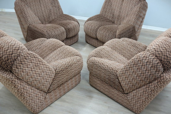 Image 1 of Italian vintage flower inspired design modular sofa, 1970s