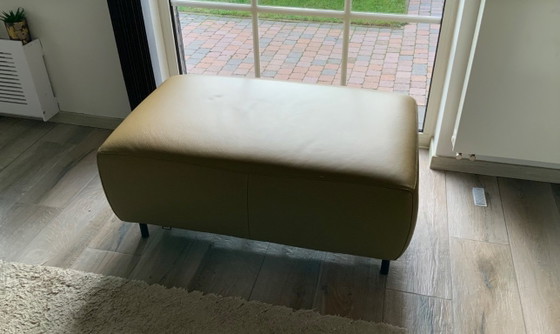 Montél Mauro-Stijlvolle Olijfgroene zit/voetenbank – Montel, Bankjes, Leather (photo 3 of 7)