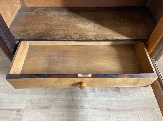 Exclusive French Display Cabinet by Rondot Paris – Walnut Wood & Cut Glass (photo 11 of 15)