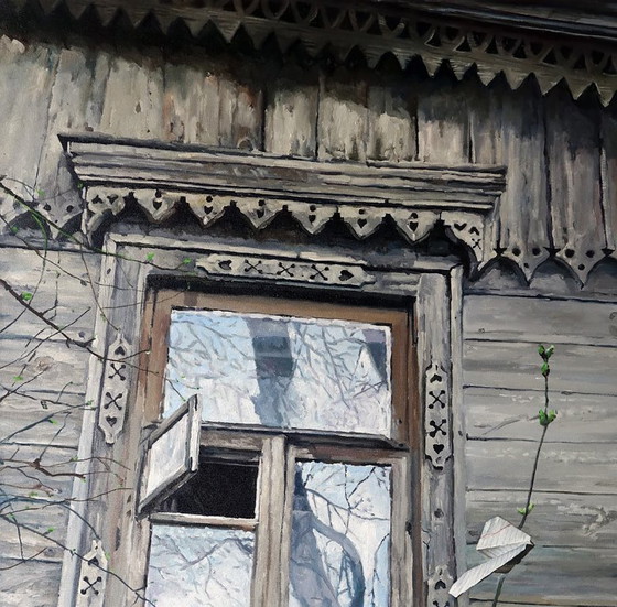 Original Oil Painting Contemporary Art Symbolism Window – Paintings & Drawings, Canvas (photo 4 of 7)