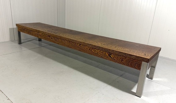 Image 1 of Langer, niedriger Fernsehtisch aus Wenge, 1970er Jahre