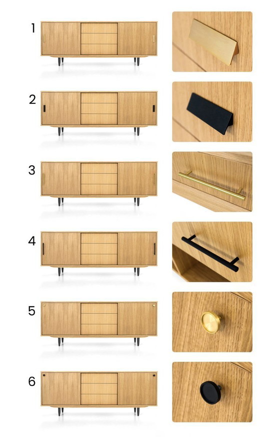 Image 1 of Buffet D-S05 portes coulissantes et 3 tiroirs