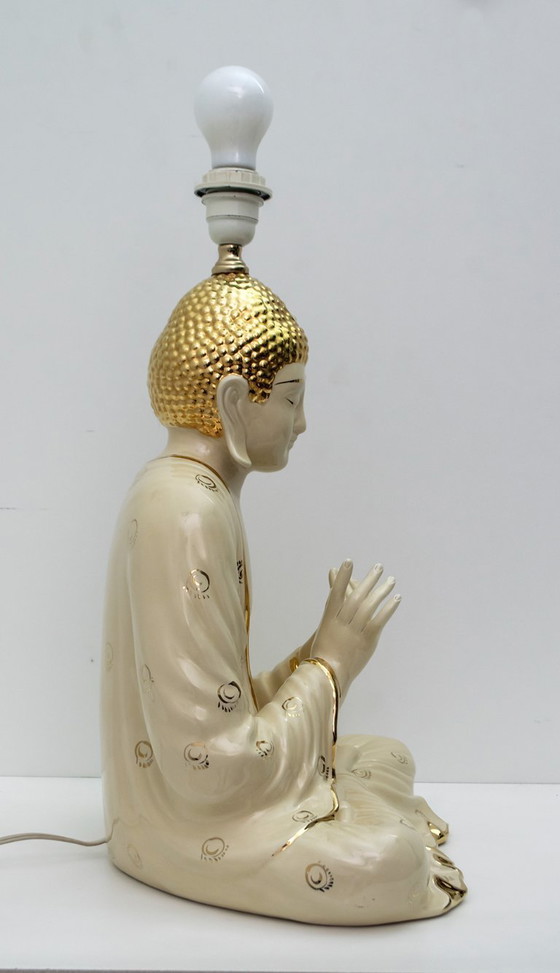 Image 1 of Lampada da tavolo Buddha in porcellana italiana di Zanotto, anni '70, metà del secolo scorso