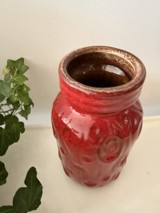 Image 1 of Vaso della Germania Ovest, anni '70, in ceramica rossa