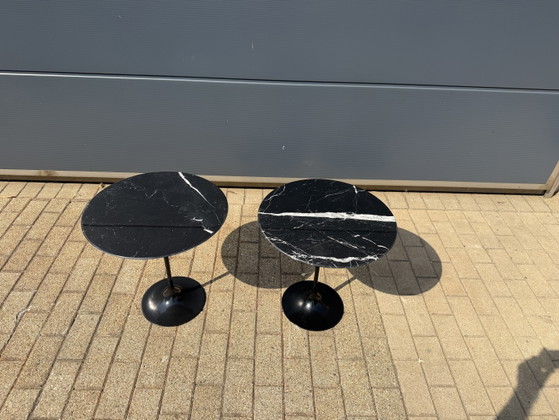 Image 1 of Knoll Tulip side table Nero Marquina marble in NEW CONDITION! Eero Saarinen